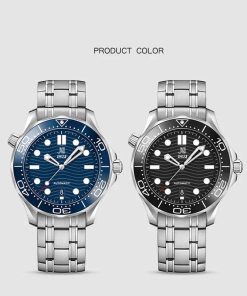 100 Original Jhlu Automatic Watch Men S Mechanical Watch Waterproof Ceramic Ring Luminous Men S Watch 1