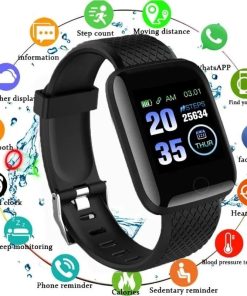 116plu Smart Watch Men Blood Pressure Waterproof Smartwatch Women Heart Rate Monitor Fitness Tracker Watch Sport