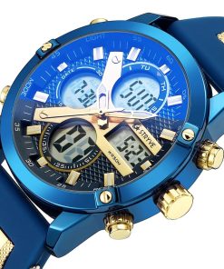 2020 Stryve New Multi Function Led Digital Sports Watch Men Analog 50m Waterproof Wristwatches Fashion Chronograph