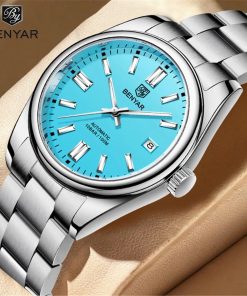 2023 Benyar New Luxury Men Mechanical Wristwatches 10bar Waterproof Automatic Watch Stainless Steel Sports Diving Watch
