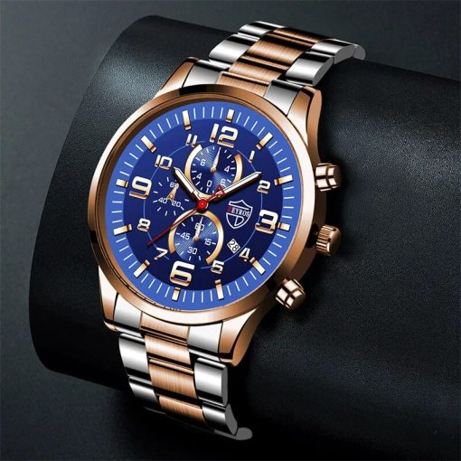 2023 Brand Men S Watches Luxury Stainless Steel Quartz Watch Man Leather Calendar Sports Wristwatch Luminous 3