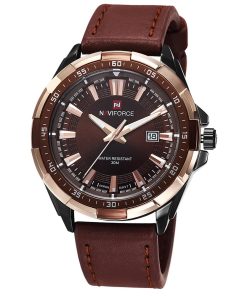 2023 Fashion Casual Naviforce Brand Waterproof Quartz Watch Men Military Leather Sports Watches Man Clock Relogio