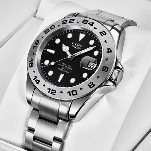 2023 Men Watch Stainless Steel Band Date Mens Clock Business Male Watches Waterproof Luxuries Men Wrist