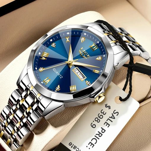 2023 New Lige Top Brand Luxury Man Wristwatch Waterproof Luminous Date Week Men Watches Stainless Steel