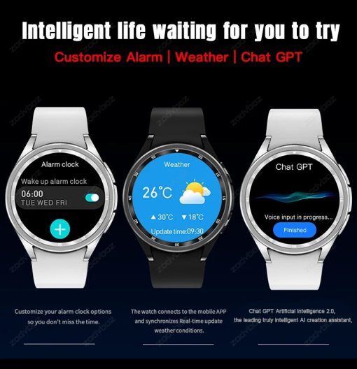 2023 Nfc Smart Watch Men Dial Ai Voice Call Sport Watches Women Compass Gps Tracker Waterproof 3