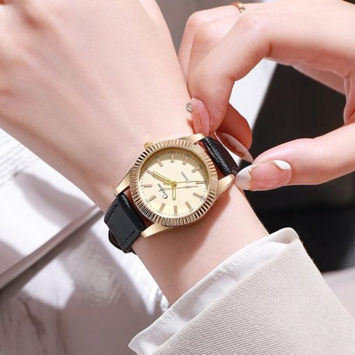 2023 New Arrival Quartz Watch Women Fashion Leather Strap Luxury Brand Top Quality Analog Wristwatch Relojes 2