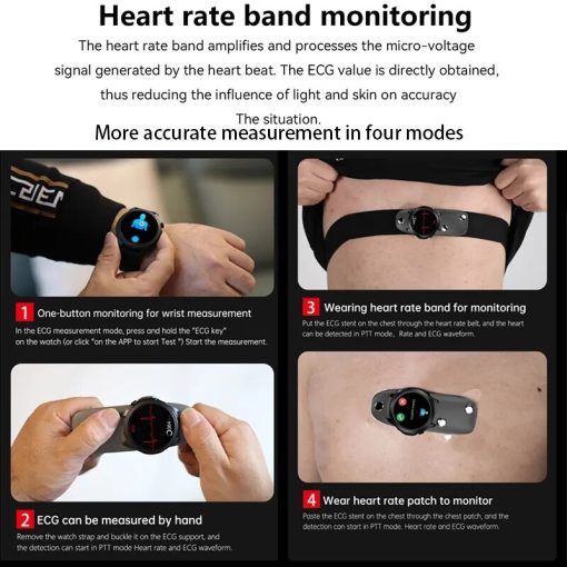 2023 New Blood Glucose Monitor Health Smart Watch Men Women Ecg Ppg Blood Pressure Thermometer Ip68 2