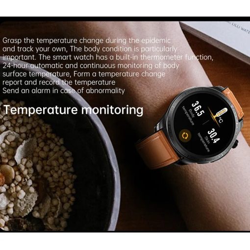 2023 New Blood Glucose Monitor Health Smart Watch Men Women Ecg Ppg Blood Pressure Thermometer Ip68 5