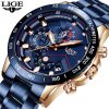 2023 New Lige Fashion Mens Watches Stainless Steel Top Brand Luxury Sport Chronograph Quartz Withwatch For