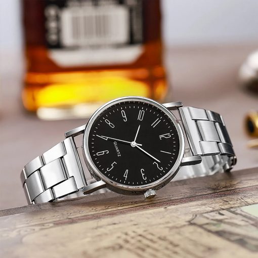 2023 New Luxury Watch Business 30m Waterproof Male Clock Luminous Date Stainless Steel Quartz Wristwatche Men 3