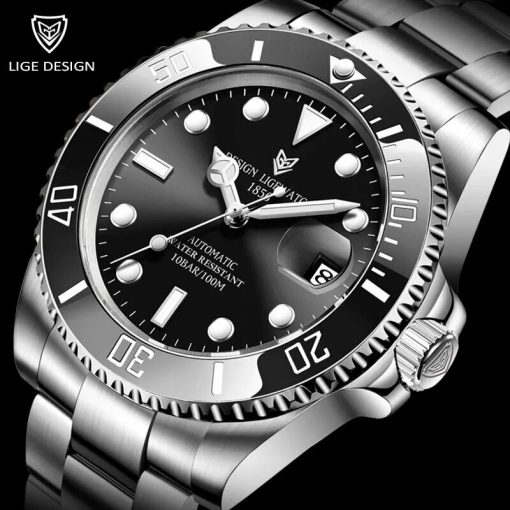 2023 New Watch Men Mechanical Wristwatch Luxury Automatic Watch Stainless Steel Watches For Men Clock Relogio 3