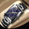 2023 Top Brand Luxury Watches For Men Fashion Quartz Wristwatch Square Gold Stainless Steel Business Clock