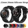 22mm 20mm Silicone Strap For Samsung Watch 46mm Gear S3 Frontier Amazfit Gtr 47mm Sports Bracelet