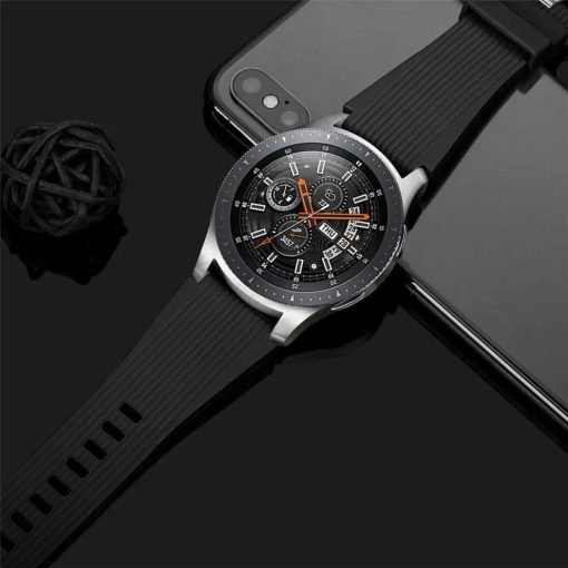 22mm 20mm Silicone Strap For Samsung Watch 46mm Gear S3 Frontier Amazfit Gtr 47mm Sports Bracelet 4