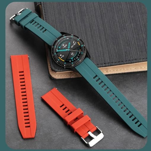 22mm Silicone Watch Band For Huawei Watch Gt 2 46mm Soft Sport Strap Bracelet Watchband For