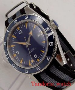41mm St1612 Movement Automatic Men S Wristwatch Sapphire Crystal Luminous Auto Date Nylon Strap