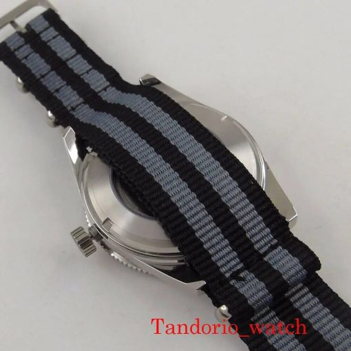 41mm St1612 Movement Automatic Men S Wristwatch Sapphire Crystal Luminous Auto Date Nylon Strap 5