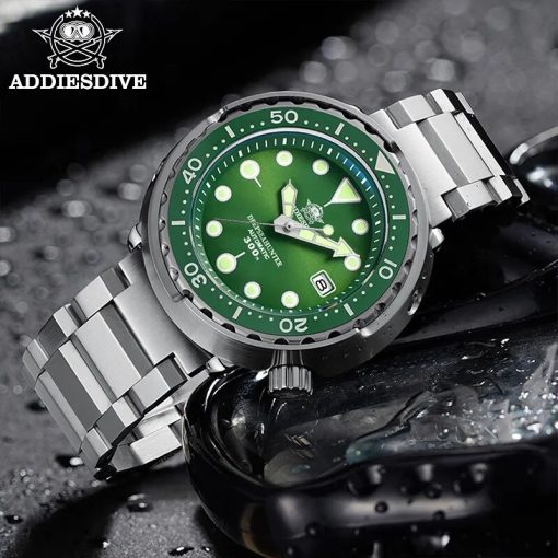 Addiesdive Automatic Mechanical Watch Male American Stainless Steel Scratch Proof Waterproof Diving Watch Business Leisure Watch 3