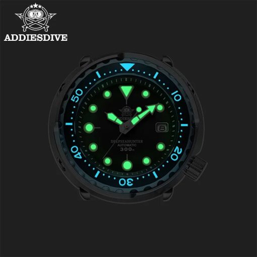 Addiesdive Automatic Mechanical Watch Male American Stainless Steel Scratch Proof Waterproof Diving Watch Business Leisure Watch