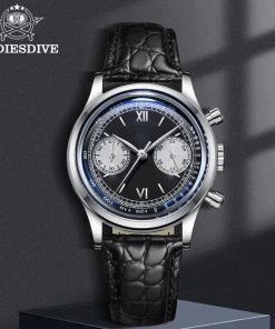 Addiesdive New Chronograph Watch 60min Men S Watches 100m Waterproof Bubble Dome Mirror 38mm Quartz Wristwatch