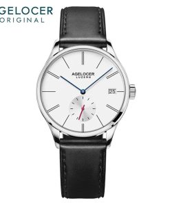 Agelocer Automatic Watch Women Leather Bracelet Ladies Wristwatch Black Waterproof Mechanical Watch Womens Clock Reloj Mujer