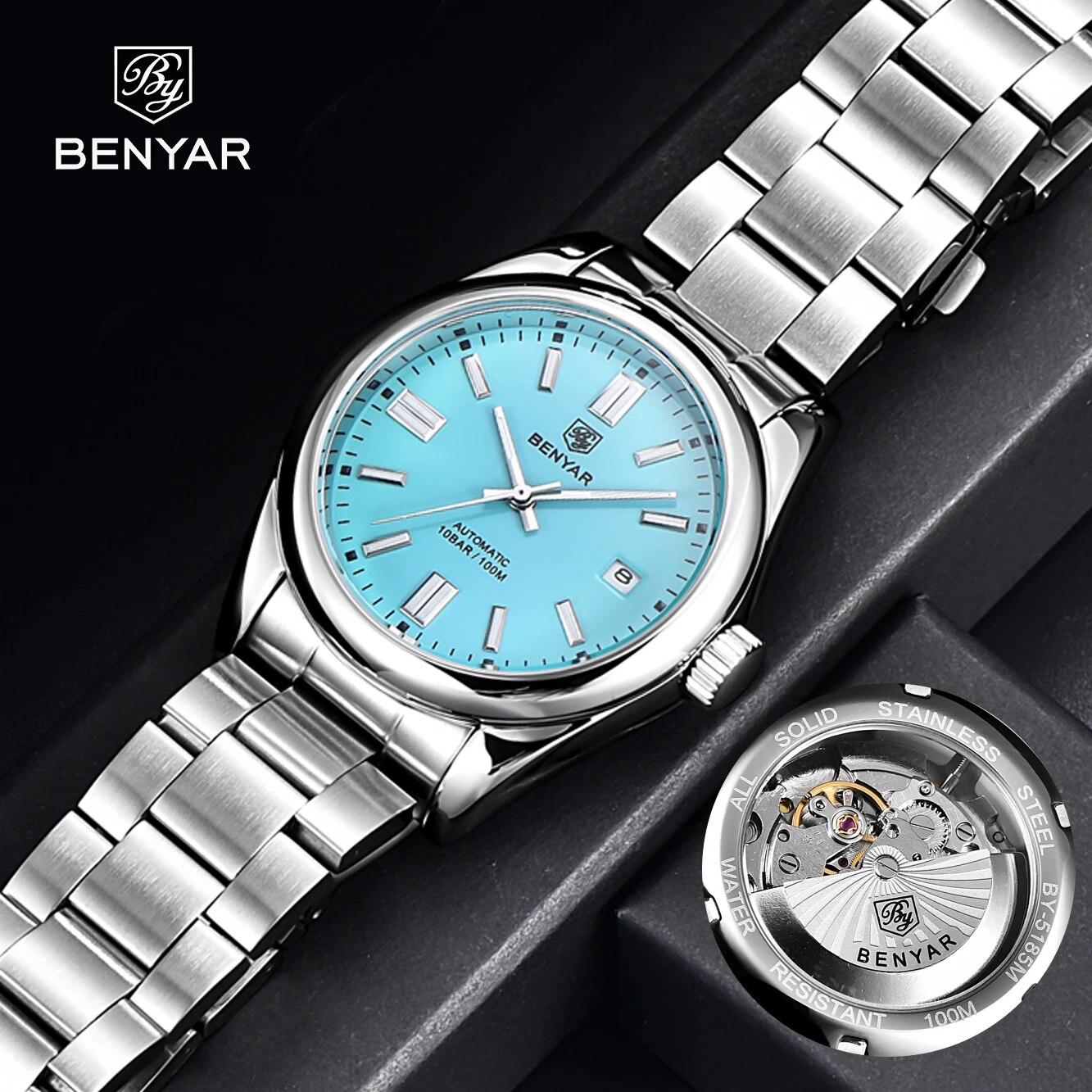Benyar-2022-Classic-Limited-Edition-Men-s-Automatic-Mechanical-Watch-Stainless-Steel-Sapphire-Automatic-Date-Night