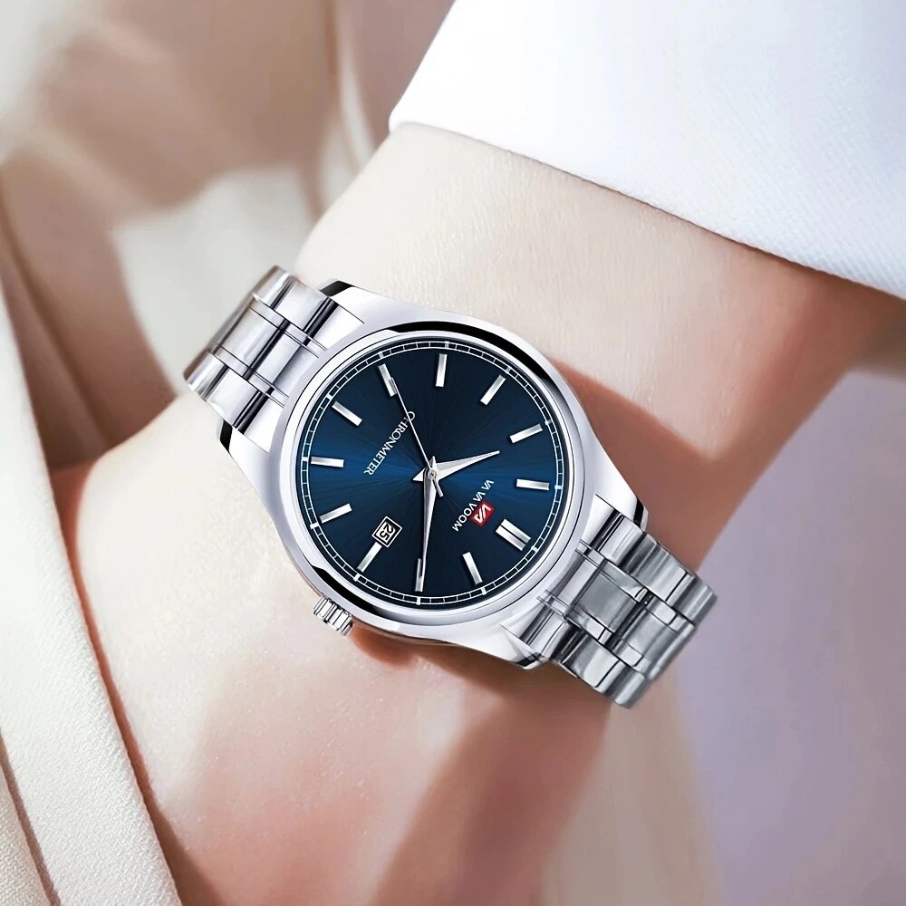 Business-Men-s-Watch-VA-VA-VOOM-2023-Fashion-Trend-Blue-Stainless-Steel-Waterproof-Quartz-Movement-4