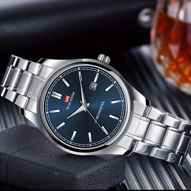 Business-Men-s-Watch-VA-VA-VOOM-2023-Fashion-Trend-Blue-Stainless-Steel-Waterproof-Quartz-Movement-5