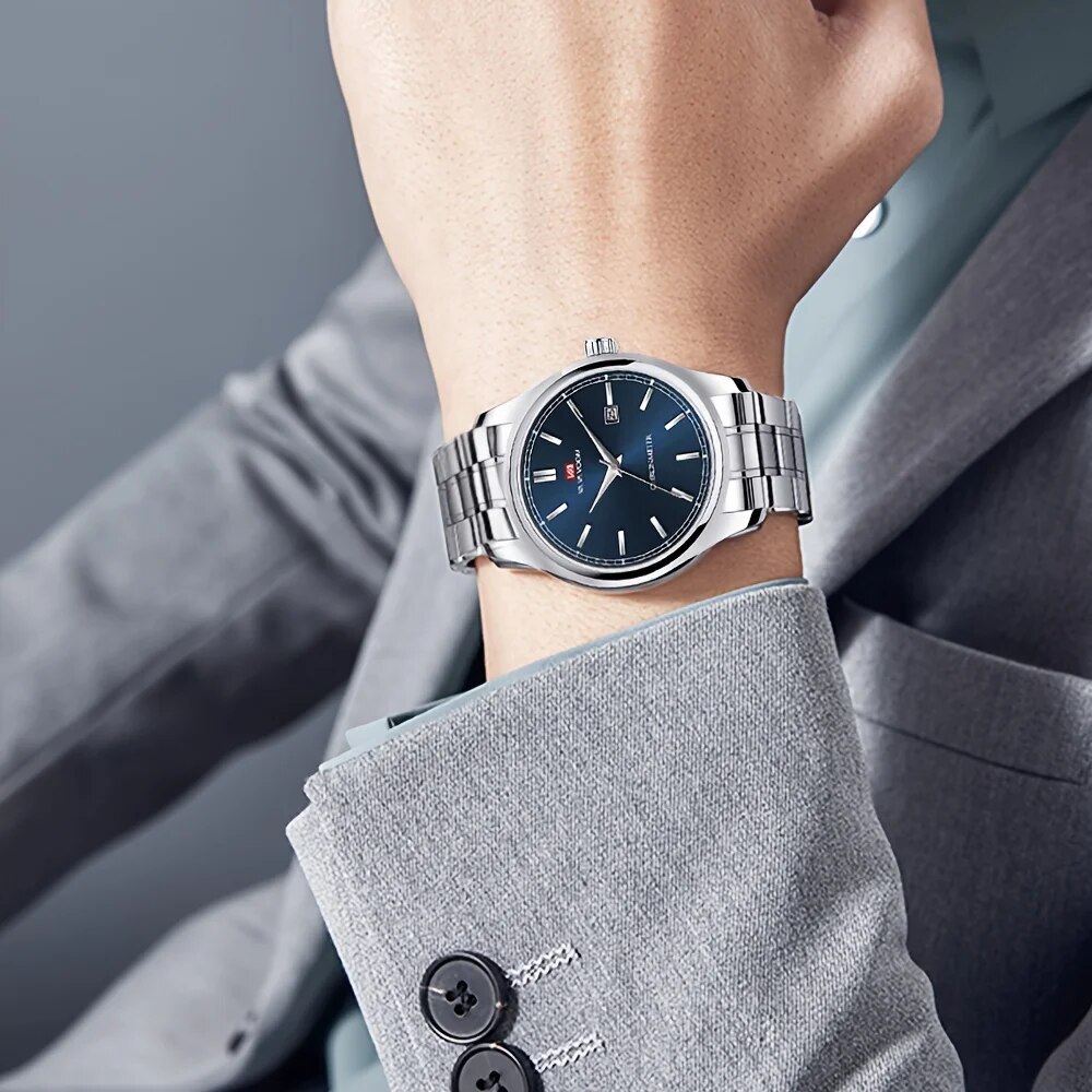 Business-Men-s-Watch-VA-VA-VOOM-2023-Fashion-Trend-Blue-Stainless-Steel-Waterproof-Quartz-Movement