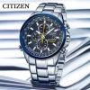 Citizen Men Watches Luxury Trend Quartz Calendar Waterproof Multi Function Fancy Round Watch Stainless Automatic Watch 10