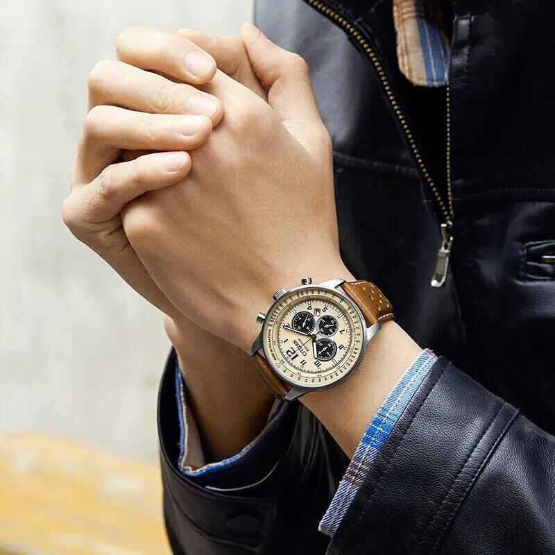 CITIZEN-Watch-Men-s-FF-Flight-Series-Photokinetic-Three-Eyeskin-Band-Wristwatch-CA4500-Stainless-Steel-Fashion-1