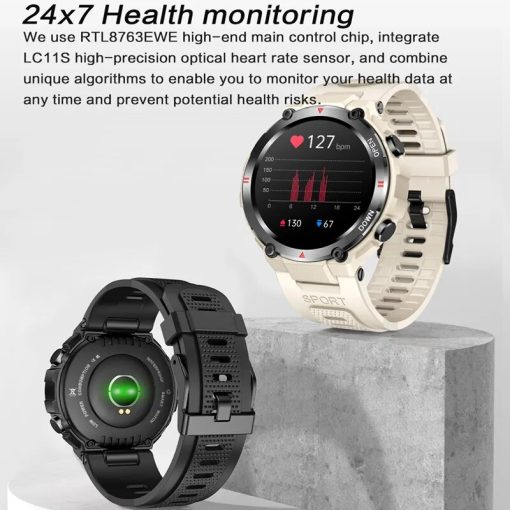 Canmixs Smartwatch Two Strap Bluetooth Calling Sport Models Heart Rate Sleep Monitor Calculator Sport Smart Watch 2