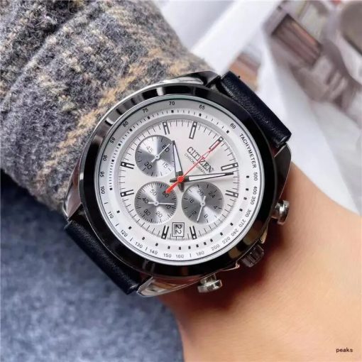 Citizen Fashion Men Stainless Steel Watch Luxury Calendar Quartz Wrist Watch Business Watches For Man Clock 14