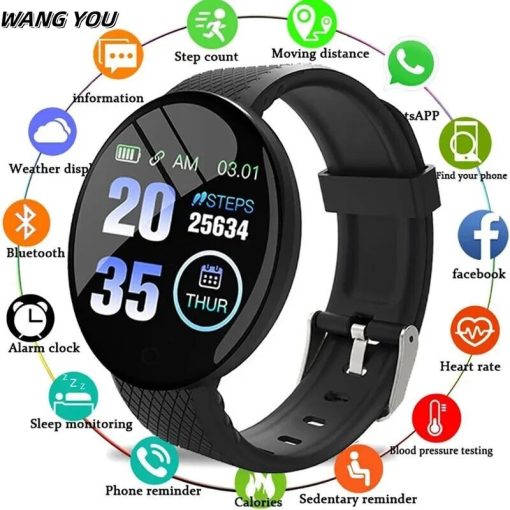 D18 Smart Bracelet Screen Heart Rate Blood Pressure Sleep Monitor Walking Exercise Smart Watch Wireless Bluetooth 1