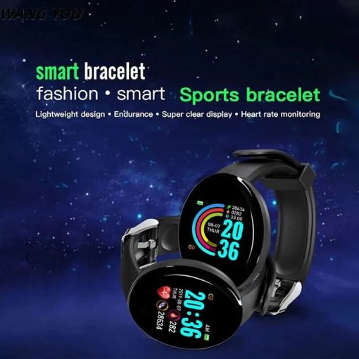 D18 Smart Bracelet Screen Heart Rate Blood Pressure Sleep Monitor Walking Exercise Smart Watch Wireless Bluetooth 2