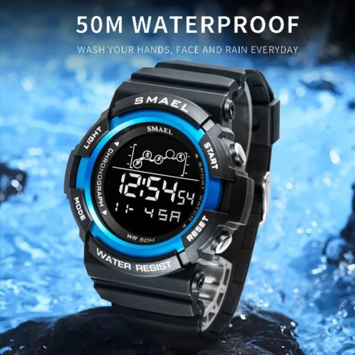 Digital Watches For Men 50m Waterpoof Watch Smael Sport Wristwatches Stopwatch Alarm Clock Stopwatch 1426 Big 3