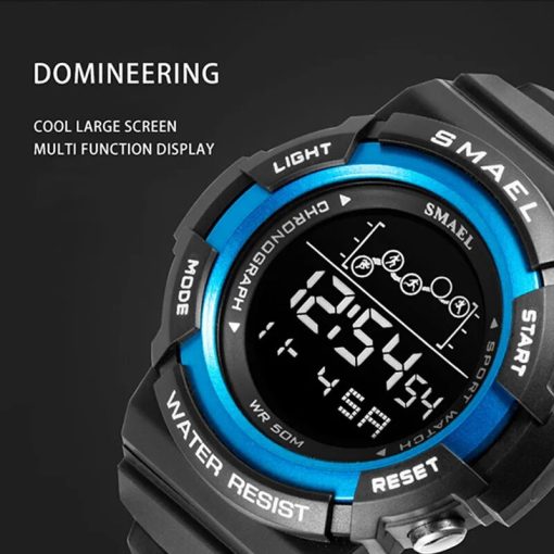 Digital Watches For Men 50m Waterpoof Watch Smael Sport Wristwatches Stopwatch Alarm Clock Stopwatch 1426 Big 4