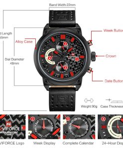 Direct Selling Naviforce Best Selling Watches Men Military Sport 24 Hours Day Display Luminous Waterproof Business 1