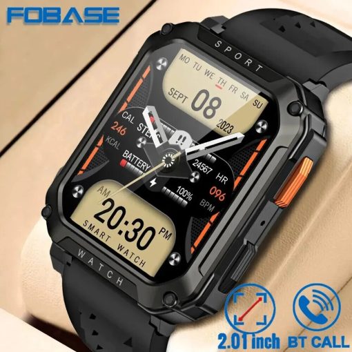 Fobase T8 Pro 2 01 Inch Men S Outdoor Rugged Military Bt Call Smart Watch Sports