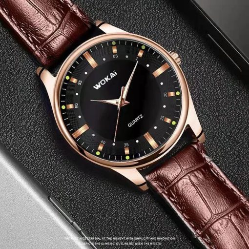 Fashionable Casual Men Style And Leisurely Strap Watch Three Eye Six Stitches Leisure Fashion Activity Watch 5