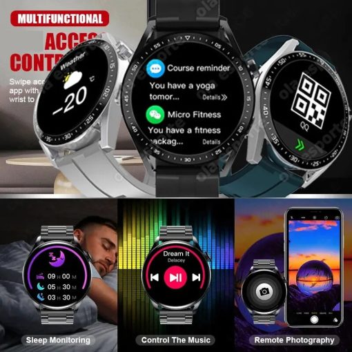 For Huawei Men Women Smart Watch New Bluetooth Call Full Touch Amoled Diy Dails Sport Waterproof 3