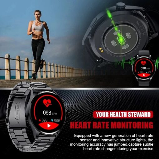 For Huawei Men Women Smart Watch New Bluetooth Call Full Touch Amoled Diy Dails Sport Waterproof 5