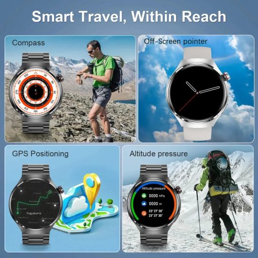 For Huawei Xiaomi Gt4 Pro Smart Watch Men Nfc Gps Tracker Amoled 360 360 Hd Screen 5