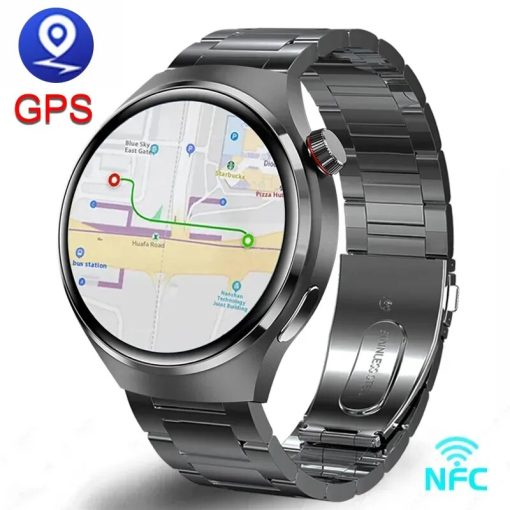 For Huawei Xiaomi Gt4 Pro Smart Watch Men Nfc Gps Tracker Amoled 360 360 Hd Screen