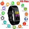 For Xiaomi Huawei 115 Plus Smart Watch Men Women Fitness Tracker Heart Rate Blood Pressure Monitor