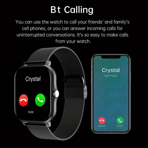 For Xiaomi Samsung Android Phone Color Screen Full Touch Custom Dial Smart Watch Bluetooth Call Smart 4