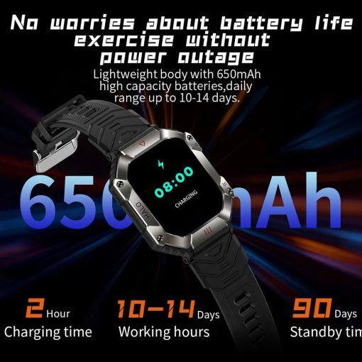 Gejian Gps Military Smart Watch Men For Android Ios Ftiness Watches Ip68 Waterproof 2 0 Ai 1