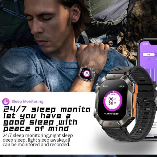 Gejian Gps Military Smart Watch Men For Android Ios Ftiness Watches Ip68 Waterproof 2 0 Ai 2