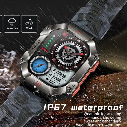 Gejian Gps Military Smart Watch Men For Android Ios Ftiness Watches Ip68 Waterproof 2 0 Ai 3