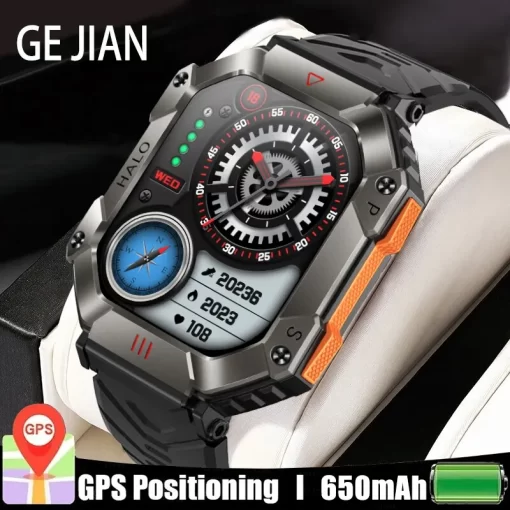 Gejian Gps Military Smart Watch Men For Android Ios Ftiness Watches Ip68 Waterproof 2 0 Ai